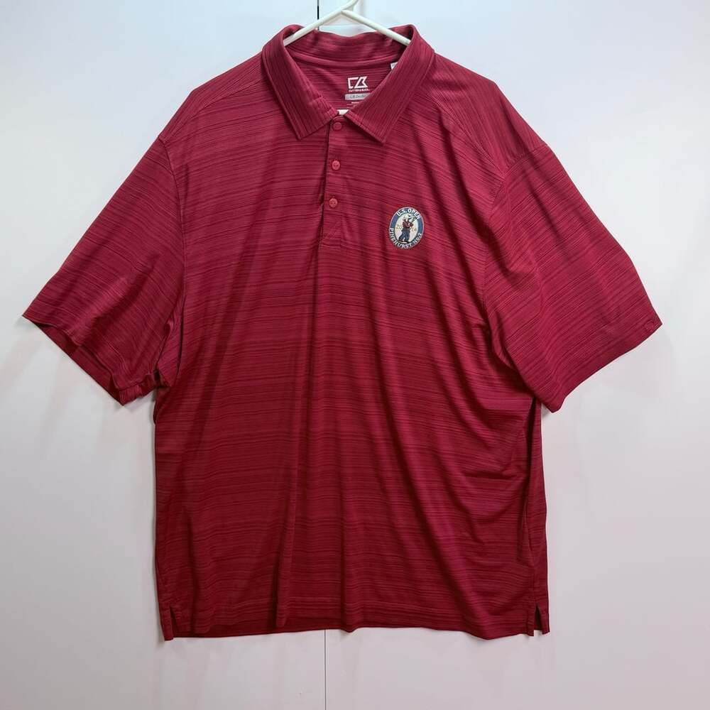 Cutter & Buck 2014 U.S. Open Pinehurst No. 2 CB DryTec Polo Shirt Maroon XXL